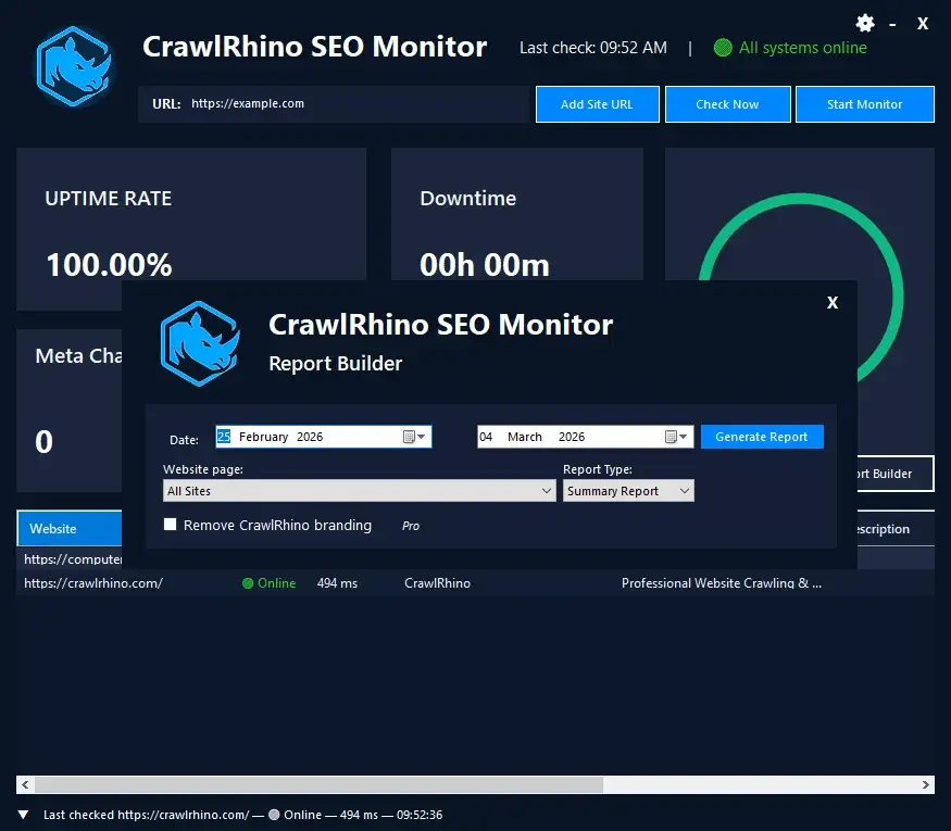 Download CrawlRhino SEO Monitor Pro PC Software Full Version